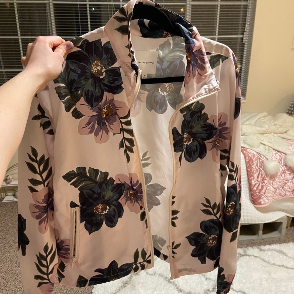 Floral windbreaker